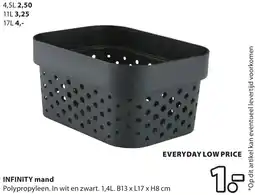 Jysk Infinity mand aanbieding