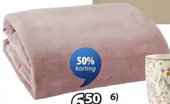 Jysk Dragehode fleeceplaid aanbieding