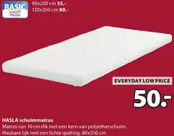 Jysk Hasla schuimmatras aanbieding