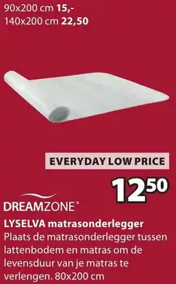 Jysk Dreamzone Lyselva matrasonderlegger aanbieding