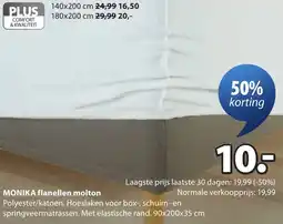 Jysk Monika flanellen molton aanbieding