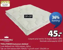 Jysk Kronborg Trolltinden katoenen dekbed aanbieding