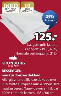 Jysk Kronborg Besseggen muskusdonzen dekbed aanbieding
