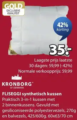 Jysk Kronborg Fliseggi synthetisch kussen aanbieding
