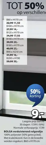 Jysk Bolga verduisterend rolgordijn aanbieding