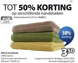Jysk Idala handdoek aanbieding