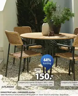 Jysk Jutlandia Rangstrup tafel aanbieding