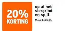 GAMMA op al het siergrind en split aanbieding