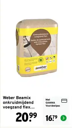 GAMMA Weber Beamix onkruidmijdend voegzand flex naturel 15 kg aanbieding