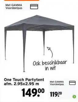 GAMMA One Touch Partytent aanbieding