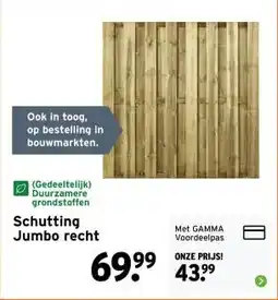 GAMMA Schutting Jumbo recht aanbieding