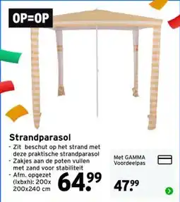 GAMMA Strandparasol aanbieding