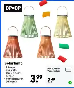 GAMMA Solarlamp aanbieding