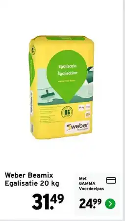 GAMMA Weber Beamix Egalisatie 20 kg aanbieding