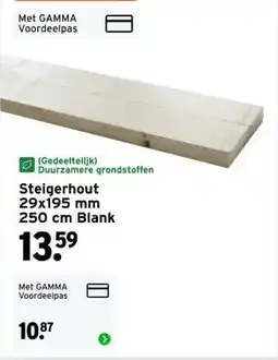 GAMMA Steigerhout 29x195 mm 250 cm Blank aanbieding