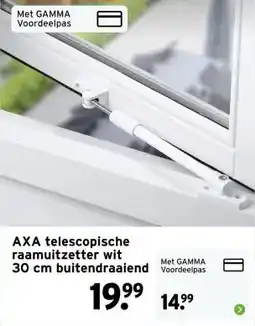 GAMMA AXA telescopische raamuitzetter wit 30 cm buitendraaiend aanbieding