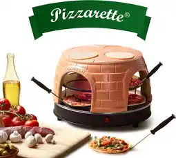 Wehkamp Emerio Originele Pizzarette - 8 Personen - Pre-bake functie - Terracotta koepel - 1200W aanbieding