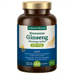 Holland & Barrett Holland & Barrett Koreaanse Ginseng 275mg - 180 capsules aanbieding