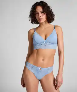 Hunkemoller Hunkemöller String Posie Blauw aanbieding