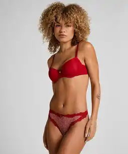 Hunkemoller Hunkemöller Hoog uitgesneden string Liz Rood aanbieding
