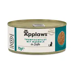 Zooplus Voordeelverpakking Applaws Kat in Saus 12 x 70 g - Tonijn met Makreel aanbieding