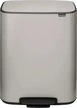 Coolblue Brabantia Bo Pedaalemmer 2 x 30 Liter Soft Grey aanbieding