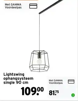 GAMMA Lightswing ophangsysteem single 90 cm aanbieding