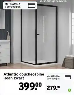 GAMMA Atlantic douchecabine Roan zwart aanbieding