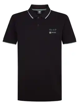 Wehkamp Petrol Industries regular polo zwart aanbieding