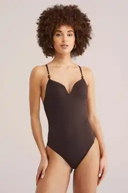 Wehkamp WE Fashion badpak donkerbruin aanbieding