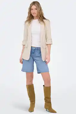 Wehkamp ONLY wide leg lowwaist denim short light blue denim aanbieding