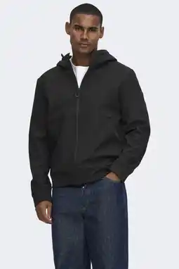 Wehkamp ONLY & SONS softshell jas zwart aanbieding