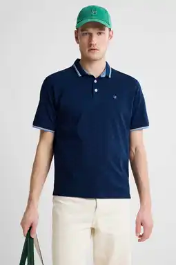 Wehkamp JACK & JONES PREMIUM slim polo blauw aanbieding