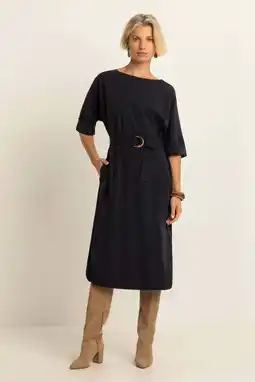 Wehkamp Expresso midi jurk travelstof zwart aanbieding