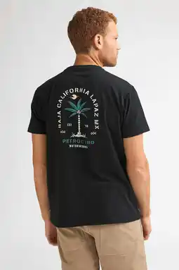 Wehkamp Petrol Industries regular T-shirt met backprint zwart aanbieding