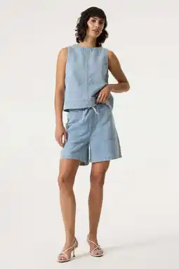 Wehkamp Garcia regularwaist short light blue denim aanbieding