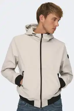 Wehkamp ONLY & SONS softshell jas beige aanbieding