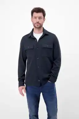 Wehkamp LERROS regular overshirt donkerblauw aanbieding
