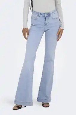 Wehkamp ONLY flared jeans light blue denim aanbieding