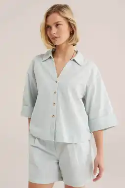 Wehkamp WE Fashion blouse met krijtstreep aanbieding