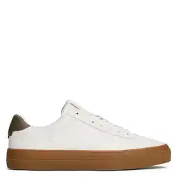 Wehkamp Tommy Hilfiger leren sneakers ecru aanbieding