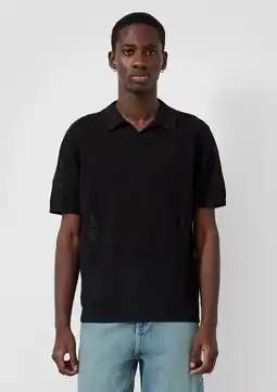 Wehkamp QS regular polo gebreid zwart aanbieding