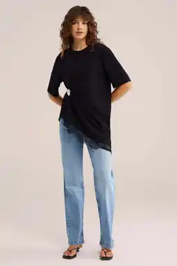 Wehkamp WE Fashion Blue Ridge straight leg jeans light blue denim aanbieding