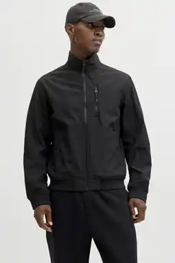 Wehkamp JACK & JONES ESSENTIALS softshell jas zwart aanbieding