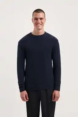 Wehkamp Saint Steve bouclé gebreide trui ALLARD donkerblauw aanbieding