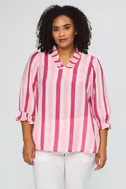 Wehkamp STUDIO gestreepte top roze aanbieding