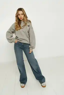 Wehkamp Frankie&Liberty hoodie met backprint grijs melange aanbieding