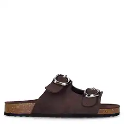Wehkamp Sacha suède slippers bruin aanbieding