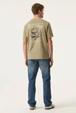 Wehkamp Garcia relaxed T-shirt met backprint groen aanbieding