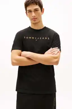 Wehkamp Tommy Jeans regular T-shirt zwart aanbieding